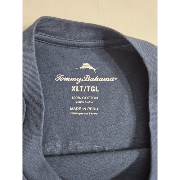 TOMMY BAHAMA Men's T-Shirt Size XLT Blue Short Sleeve Dog Labs Crew N Theme (58) - Picture 6 of 10